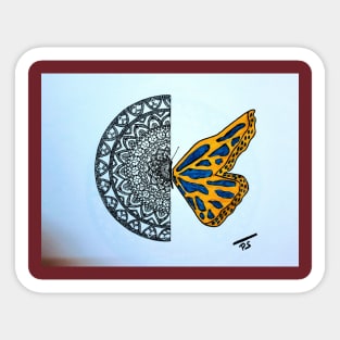 Butterfly Mandala Sticker